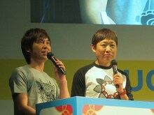 司会を務めたハイキングウォーキング松田と南海キャンディーズ・しずちゃん。