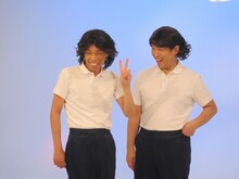 ルミネバージョンの新CM撮影中のCOWCOW。