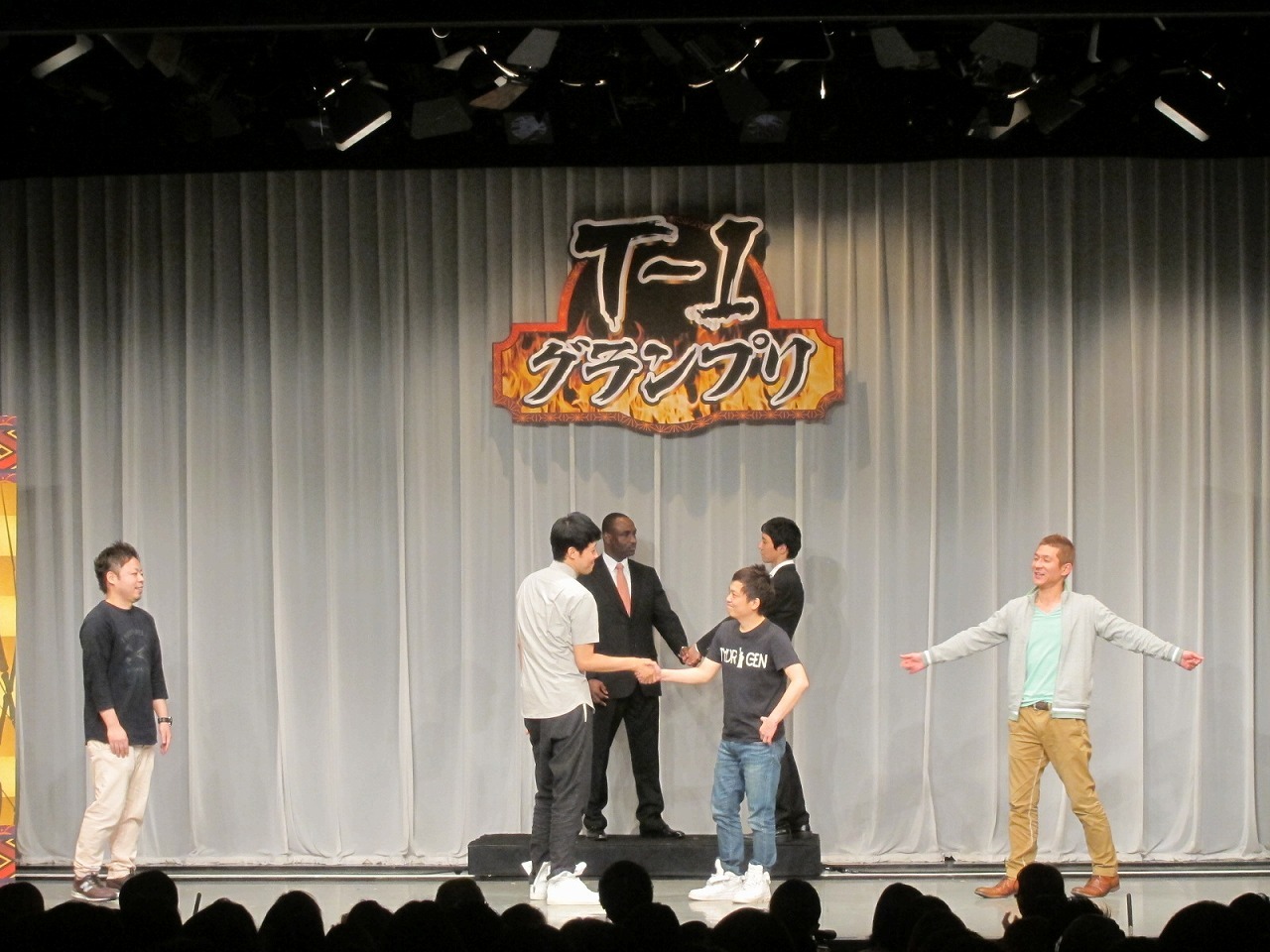 準決勝第1試合のダイアン西澤、小籔千豊、土肥ポン太、笑い飯・哲夫。