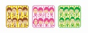 「よしもと芸人ミニタオル」イエロー、ピンク、グリーン。各315円。