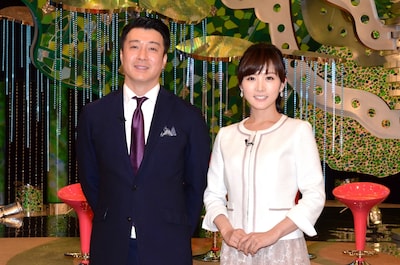 新バラエティ番組「テレビシャカイ実験 あすなろラボ」でMCを務める加藤浩次（左）、高島彩（右）。
