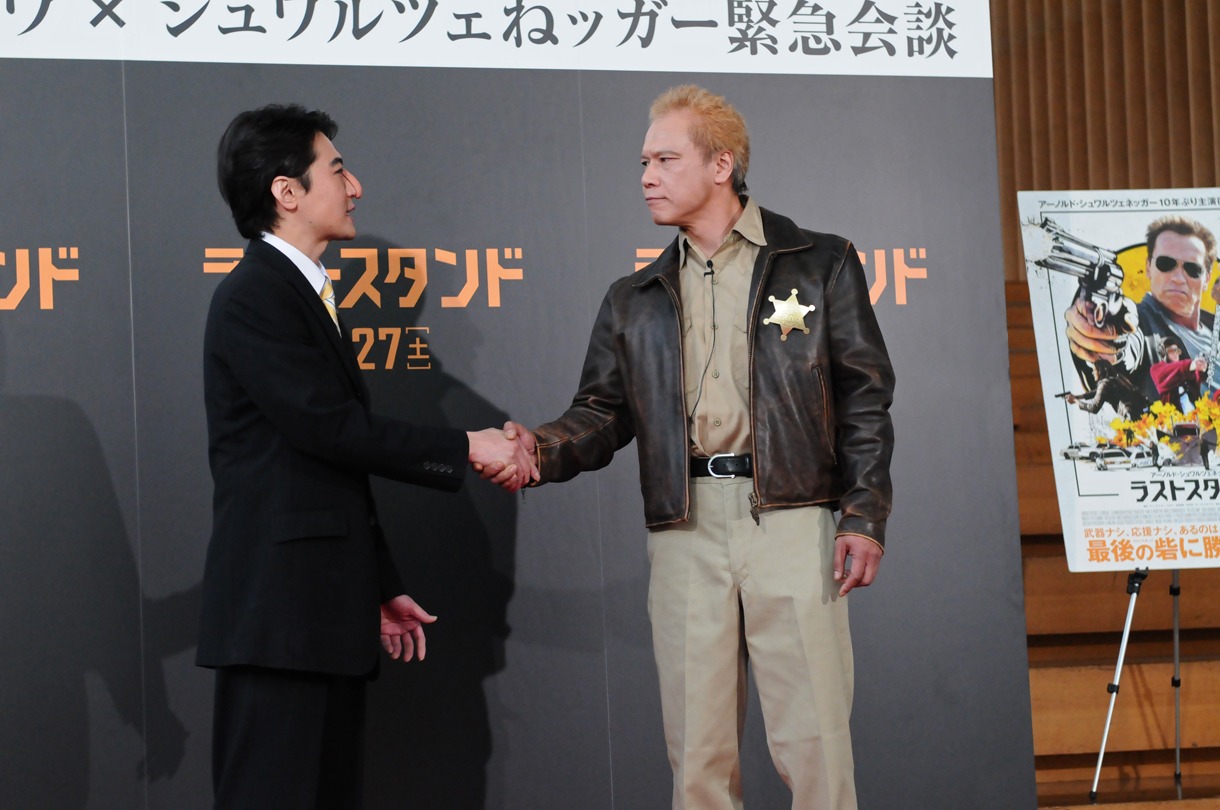 映画「ラストスタンド」公開記念イベントの模様。