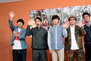 映画「ゴッドタン キス我慢選手権 THE MOVIE」に出演する（左から）バナナマン、劇団ひとり、おぎやはぎ。