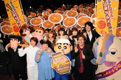 「映画クレヨンしんちゃん バカうまっ！ B級グルメサバイバル!!」公開初日舞台挨拶。