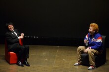 トークライブ「山里亮太生誕祭SP『山里亮太と吉田豪』」に出演する南海キャンディーズ山里（左）と、吉田豪（右）。