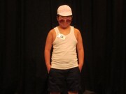 9歳のふとっちゃんは、スギちゃん風のネタで観客も爆笑。