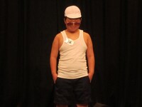 9歳のふとっちゃんは、スギちゃん風のネタで観客も爆笑。