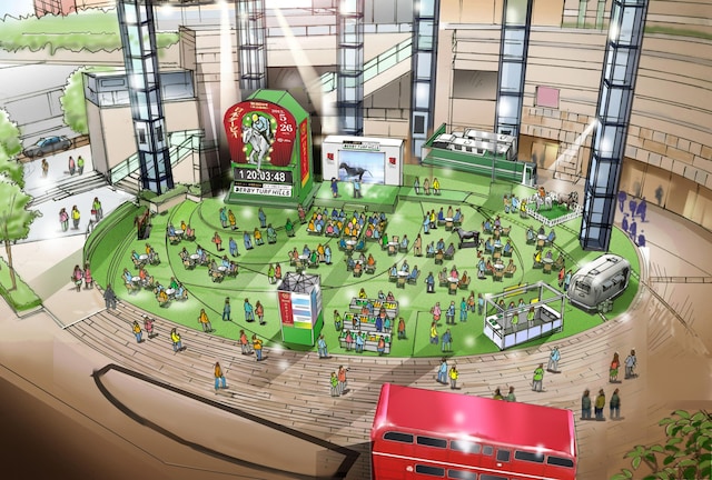 六本木ヒルズアリーナにて行われるJRAのイベント「DERBY TURF HILLS」のイメージ。