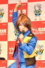 トーク中に妖気を感知したのか髪の毛を逆立てるキンタロー。。