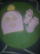 ライス関町の子供にプレゼントした帽子と靴。