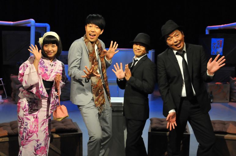 関西テレビのツキギメ！枠7月「ツキギメ！　暗躍！芸人ブローカー～真夏の（秘）密売祭り～」に出演する井上安世、小籔千豊、中川家。(c)KTV