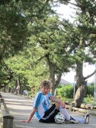 三保の松原に続く「神の道」に佇むあるあるの神。