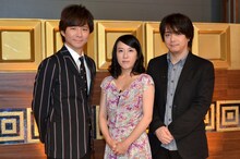 クリエイターとして出演する（左から）アンジャッシュ渡部、大森美香、日野晃博。