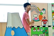 コント「富士山」を披露する、もう中学生