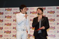 「イオン×よしもと『ハイスクールマンザイ2013～H-1 甲子園～』」制作＆特別部門発表会見でMCを担当したNON STYLE。大会決勝戦でも総合司会を務める。