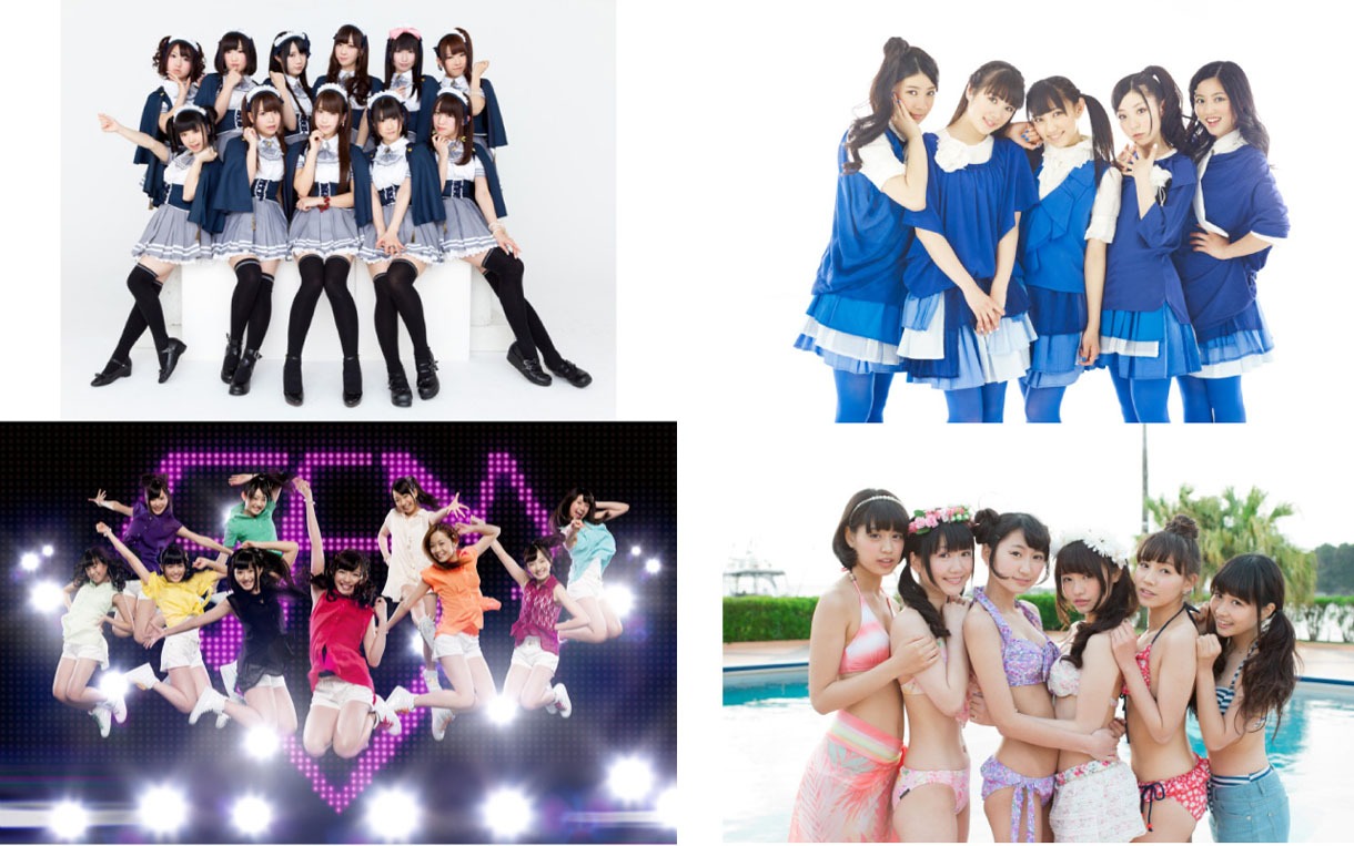 アフィリア・サーガ（上段左）、Dorothy Little Happy（上段右）、GEM（下段左）、palet（下段右）