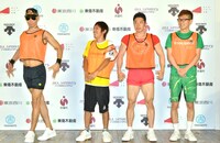 「美しい体型芸人」の（左から）レイザーラモンHG、キングコング梶原、なかやまきんに君、ロバート馬場。