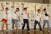 「RUN FORWARD KANPEI みちのくマラソン 2013」発表会見の模様。