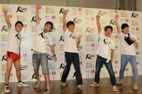 「RUN FORWARD KANPEI みちのくマラソン 2013」発表会見の模様。