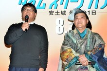 カンニング竹山（左）、ダチョウ倶楽部・上島（右）。