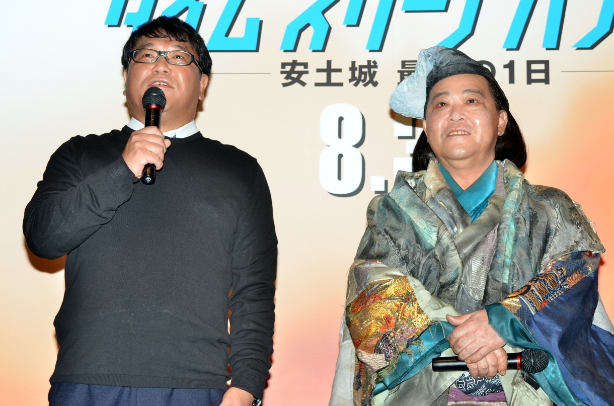 カンニング竹山（左）、ダチョウ倶楽部・上島（右）。