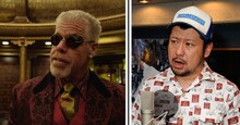 ハリウッド映画「パシフィック・リム」に日本語吹き替えキャストとして出演するケンドーコバヤシ（右）。左が、ケンコバが吹き替えを担当した、ロン・パールマン演じる“謎の男”ハンニバル・チャウ。(c)2013 WARNER BROS.ENTERTAINMENT INC.AND LEGENDARY PICTURES FUNDING,LCC