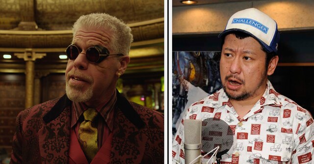 ハリウッド映画「パシフィック・リム」に日本語吹き替えキャストとして出演するケンドーコバヤシ（右）。左が、ケンコバが吹き替えを担当した、ロン・パールマン演じる“謎の男”ハンニバル・チャウ。(c)2013 WARNER BROS.ENTERTAINMENT INC.AND LEGENDARY PICTURES FUNDING,LCC