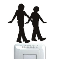 COWCOWのウォールステッカー「エンディングポーズ」の使用例。