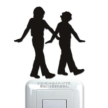 COWCOWのウォールステッカー「エンディングポーズ」の使用例。