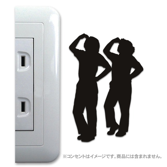 COWCOWのウォールステッカー「額に手のポーズ」の使用例。
