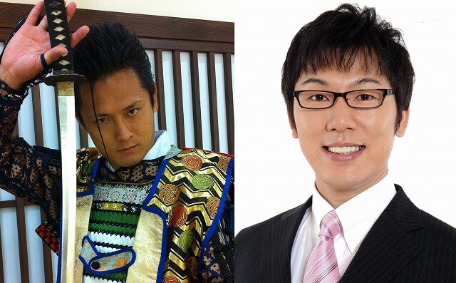 武将様ことミサイルマン岩部（左）とゴエ爺ことザ・プラン9・浅越ゴエ（右）。