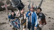 “共闘先生”シリーズの新テレビCM「先生の突撃」編のワンシーン。