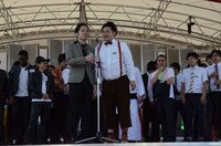 ブルーセレブ。「こう見えて7年間彼女がいない」という丸山は「優勝して彼女をつくりたい」と不純な動機を明かした。