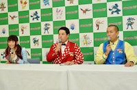 中川翔子とタカアンドトシ（左から）。