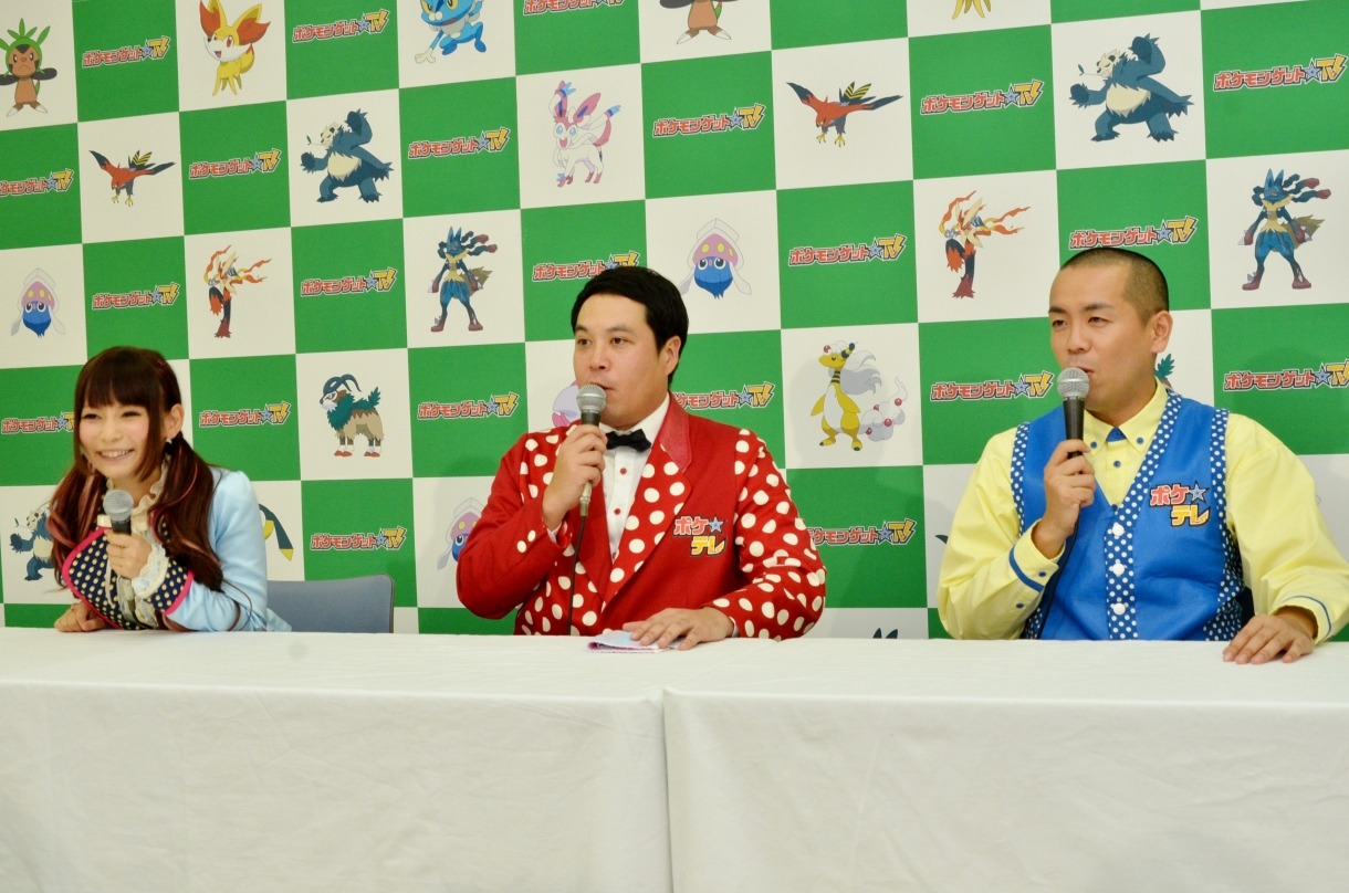 中川翔子とタカアンドトシ（左から）。