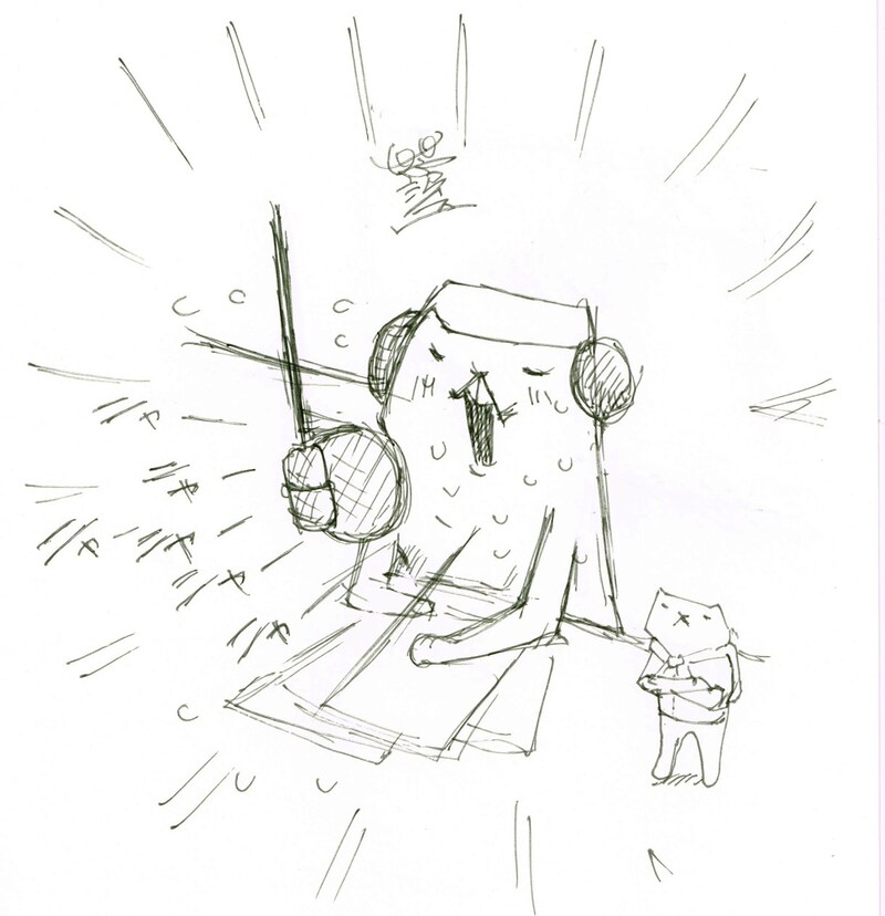 パップコーン芦沢によるイラスト。