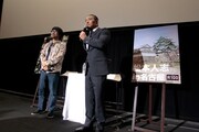 「全国未体験ツアー」で109シネマズ名古屋のティーチイン上映会に登壇した松本人志（右）と倉本美津留（左）。