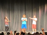 ハーフタイムショーで、ZIGGYの「GLORIA」にのせて、初めてあるあるを歌った棚橋。