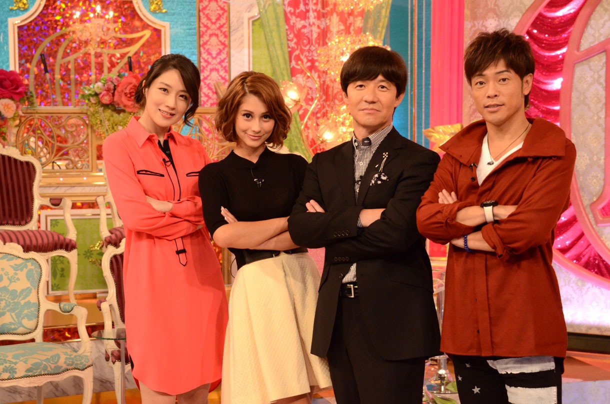 「内村とザワつく夜」取材会に出席した陣内智則、内村光良、ダレノガレ明美、犬山紙子（写真右から）。