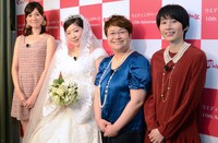 「幸せモテ女になるための秘術 Powered by ウエディングパーク」に出演した安座間美優、アジアン馬場園、ハリセンボン（左から）。