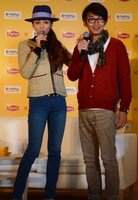 ビーミングの洋服で、リプトン風のコーディネートをしてきたという神田姉弟。