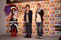 「セブン-イレブン ワンピースキャンペーン プレス発表会」に出演したかもめんたると南明奈。