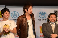 「住みます芸人対抗『The・宴王』決定戦～冬の陣～」開催発表会見の様子。