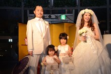 お色直し後、洋装で登場したお侍ちゃん夫婦。