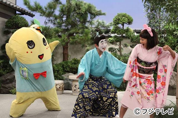 おなじみ優香姫コントにはふなっしーも登場。