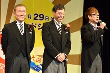 國村隼、板尾創路、山寺宏一（左から）。