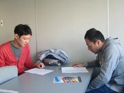 ネタ合わせの様子。