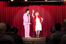 とろサーモン村田とツジカオルコ。