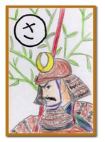 「上田ちゃんネル」桐畑トール自作の戦国かるた絵札。(c)テレビ朝日