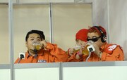 「モヒート生ミントビア」を試飲する豊満乃風。